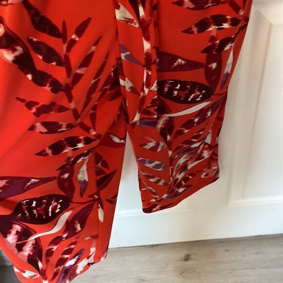 Enfocus Studio- Red cropped tropical print romper- Size 6 - Picture 4 of 9